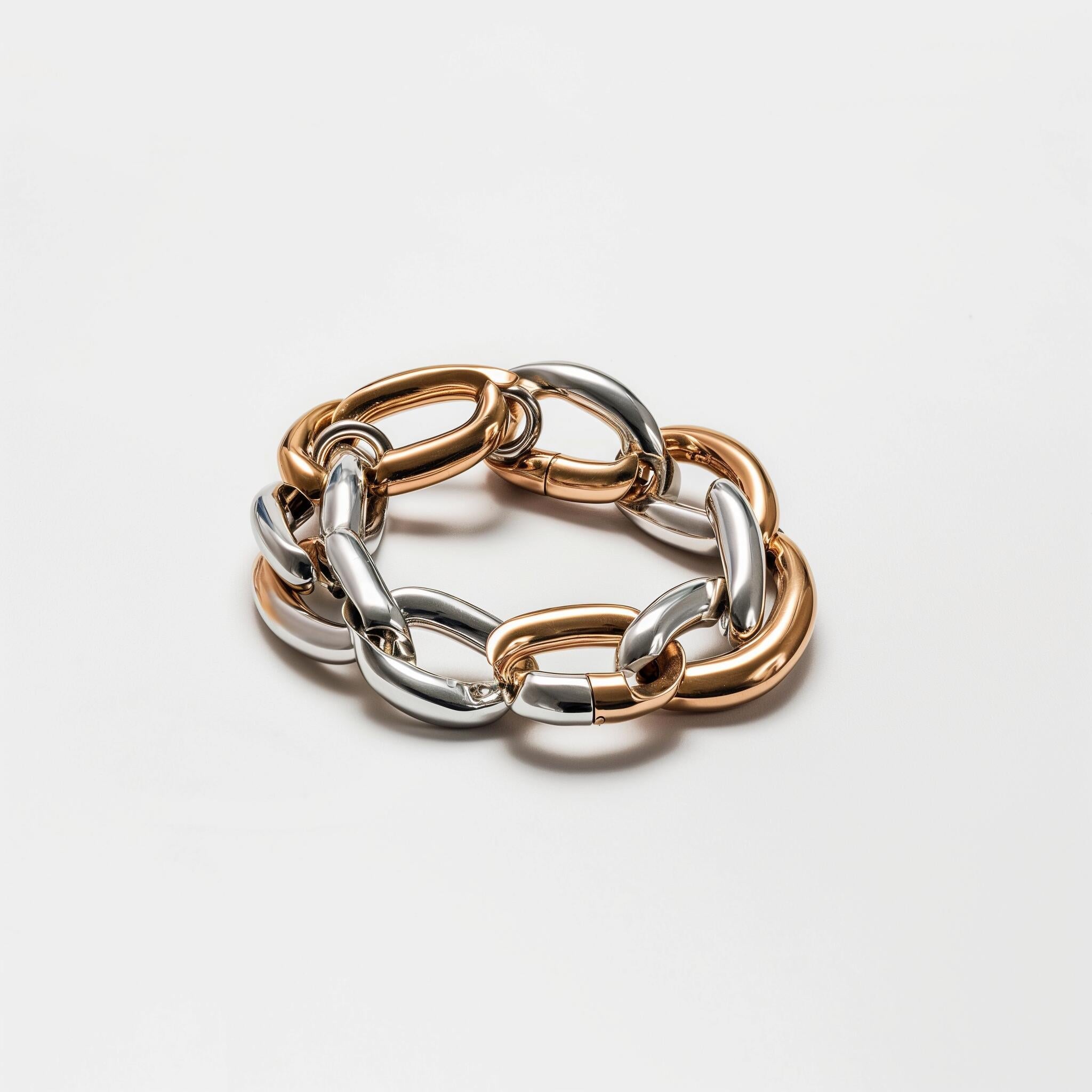 Aurea Dual-Tone Chain Bracelet – 14K Gold